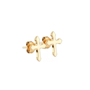 Broquel Cruz Esencial Dorado Mediana  Chapa de Oro 22 K