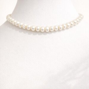Collar Luna perlada -Collar de Perlas Naturales Tipo Gargantilla Elegante Minimalista CIANNA