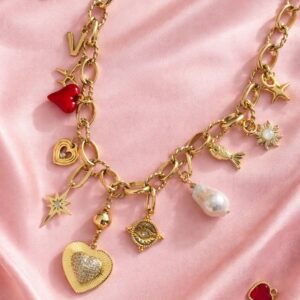 Cianna Custom Charm Necklace  Chapa de Oro 22 K
