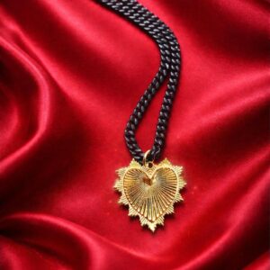 Collar Corazón Solar Gun Metal