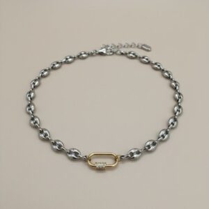 Gargantilla Bicolor Link Pavé