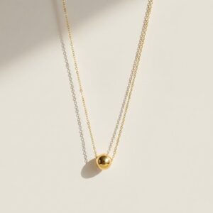Collar Orb Minimalist Chapa de Oro 22 K