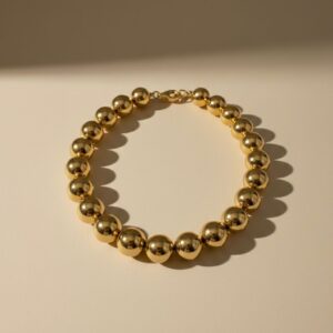 Collar CIANNA Golden Orbs  Chapa Oro de 22k