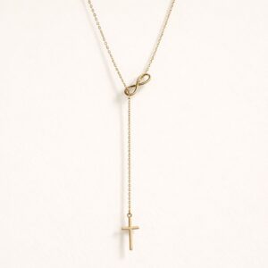 Collar Infinite Faith Cadena Chapa de Oro 22K