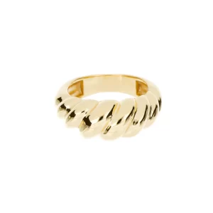 Anillo Trenza Dorada Chapa de Oro 22k
