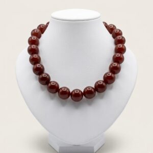 Collar "Fuego de Tierra" – Jaspe Rojo Natural (20mm)