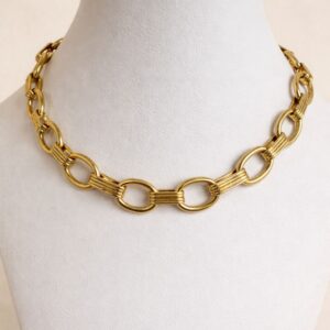  Cianna Heritage Chain Chapa de Oro 22 K