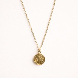 Collar Medalla Clasica San Benito  Chapa de Oro 22 CIANNA