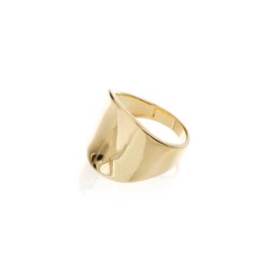 Anillo Duna Fluida  Chapa de Oro 22