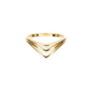 Anillo Vértice Divino  Chapa  de Oro 22k